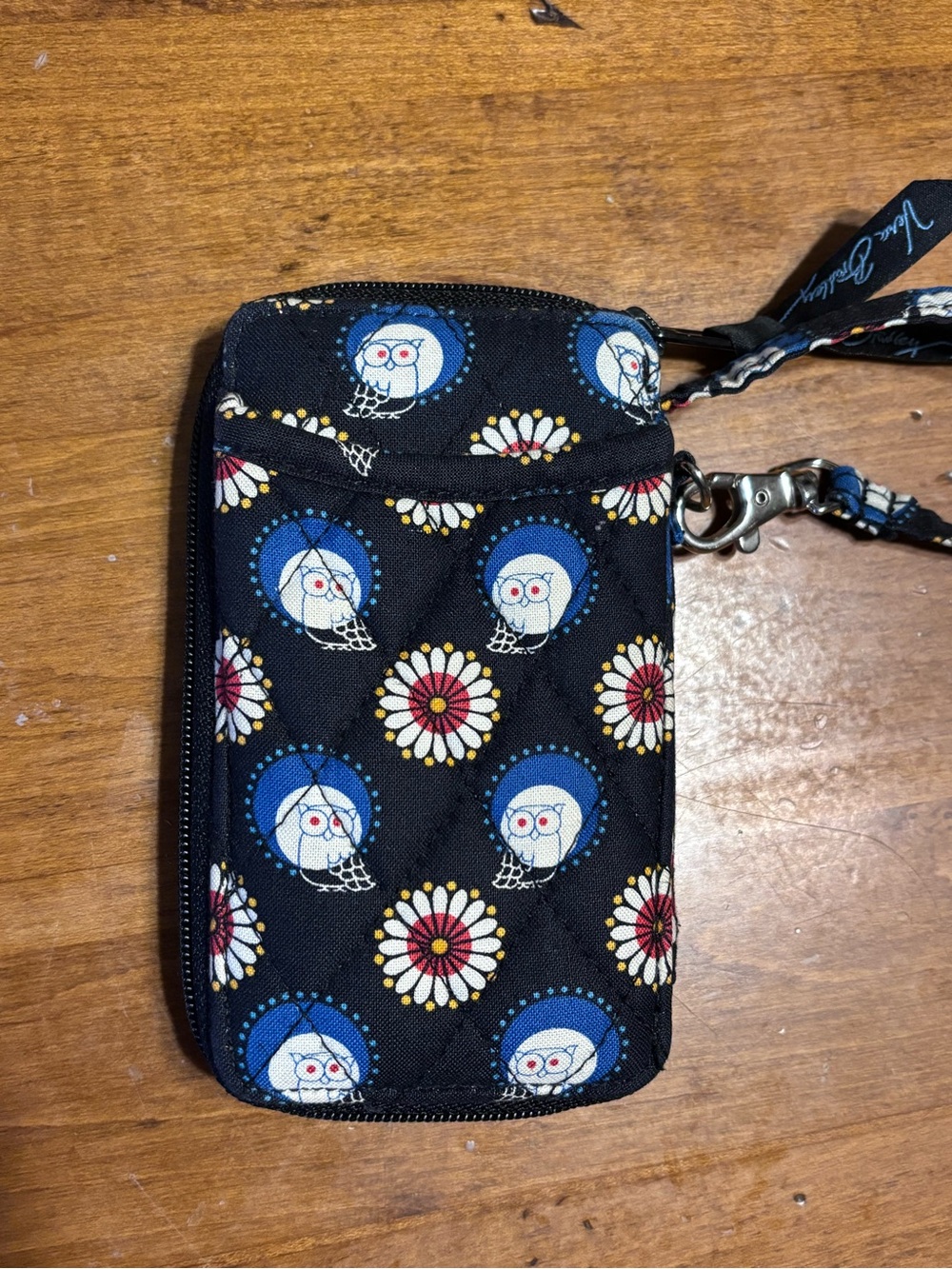 Vera Bradley Owl Print Zip Around Wristlet Wallet Card Organizer